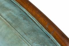 T H Robsjohn Gibbings T H Robsjohn Gibbings for Widdicomb Furniture Co Blue Leather Slipper Chair - 2789268