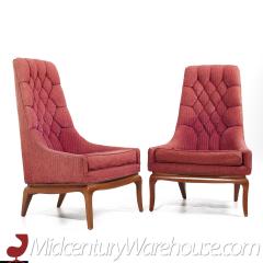 T H Robsjohn Gibbings T H Robsjohn Gibbings for Widdicomb Mid Century Highback Lounge Chairs Pair - 3685438