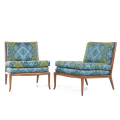 T H Robsjohn Gibbings T H Robsjohn Gibbings for Widdicomb Mid Century Slipper Lounge Chairs Pair - 3842166