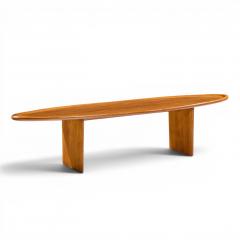 T H Robsjohn Gibbings T H Robsjohn Gibbings for Widdicomb Model 3304 Mahogany Surfboard Coffee Table - 4647842