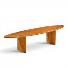 T H Robsjohn Gibbings T H Robsjohn Gibbings for Widdicomb Model 3304 Mahogany Surfboard Coffee Table - 4647846