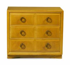 T H Robsjohn Gibbings T H Robsjohn Gibbings for Widdicomb ModernMaple and Brass Three Drawer Chest - 2791582