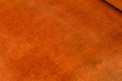 T H Robsjohn Gibbings T H Robsjohn Gibbings for Widdicomb Orange Velour and Walnut Slipper Chair - 2789431