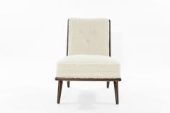 T H Robsjohn Gibbings T H Robsjohn Gibbings for Widdicomb Slipper Chairs in Boucl  - 1488834