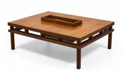 T H Robsjohn Gibbings T H Robsjohn Gibbings for Widdicomb Walnut Coffee Table with Magazine Box - 2793794