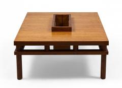 T H Robsjohn Gibbings T H Robsjohn Gibbings for Widdicomb Walnut Coffee Table with Magazine Box - 2793795