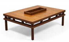 T H Robsjohn Gibbings T H Robsjohn Gibbings for Widdicomb Walnut Coffee Table with Magazine Box - 2793796