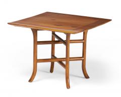 T H Robsjohn Gibbings T H Robsjohn Gibbings for Widdicomb Walnut Crossed Trestle Occasional Table - 2787330