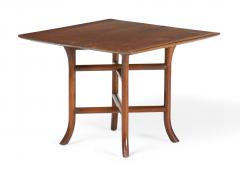 T H Robsjohn Gibbings T H Robsjohn Gibbings for Widdicomb Walnut Crossed Trestle Occasional Table - 2787339