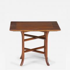 T H Robsjohn Gibbings T H Robsjohn Gibbings for Widdicomb Walnut Crossed Trestle Occasional Table - 2789267