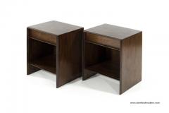 T H Robsjohn Gibbings T H Robsjohn Gibbings for Widdicomb Walnut Nightstands ca 1956 - 284652