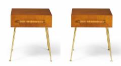 T H Robsjohn Gibbings T H Robsjohn Gibbings for Widdicomb Walnut Single Drawer Nightstands - 2787554