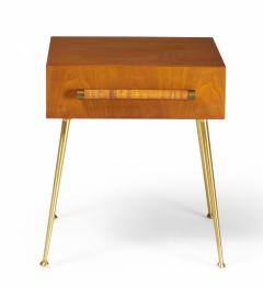 T H Robsjohn Gibbings T H Robsjohn Gibbings for Widdicomb Walnut Single Drawer Nightstands - 2787555