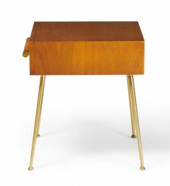 T H Robsjohn Gibbings T H Robsjohn Gibbings for Widdicomb Walnut Single Drawer Nightstands - 2787557