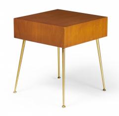 T H Robsjohn Gibbings T H Robsjohn Gibbings for Widdicomb Walnut Single Drawer Nightstands - 2787558