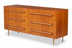 T H Robsjohn Gibbings T H Robsjohn Gibbings for Widdicomb Walnut Six Drawer Chest of Drawers - 2794171