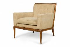 T H Robsjohn Gibbings T H Robsjohn Gibbings for WiddicombBeige Walnut Frame Lounge Armchairs - 2792006