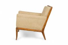 T H Robsjohn Gibbings T H Robsjohn Gibbings for WiddicombBeige Walnut Frame Lounge Armchairs - 2792008