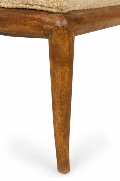 T H Robsjohn Gibbings T H Robsjohn Gibbings for WiddicombBeige Walnut Frame Lounge Armchairs - 2792011