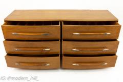 T H Robsjohn Gibbings TH Robsjohn Gibbings for Widdicomb Mid Century 6 Drawer Lowboy Dresser - 3685414