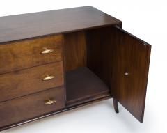 T H Robsjohn Gibbings Walnut Saber Leg Credenza by T H Robsjohn Gibbings for Widdicomb - 251160