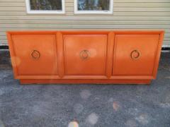 T H Robsjohn Gibbings Wonderful Hermes Orange T H Robsjohn Gibbings Widdicomb Credenza Midcentury - 1549186