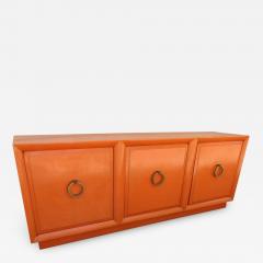 T H Robsjohn Gibbings Wonderful Hermes Orange T H Robsjohn Gibbings Widdicomb Credenza Midcentury - 1551367