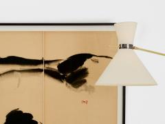 T ang Haywen signed diptych ink on beige paper 1970 - 4188677