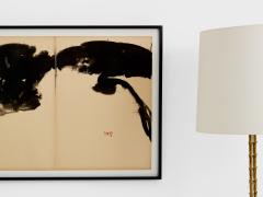 T ang Haywen signed diptych ink on beige paper 1972 - 4188923