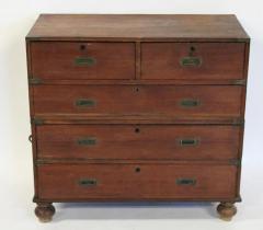 TEAK TWO PART CAMPAIGN CHEST - 3316518