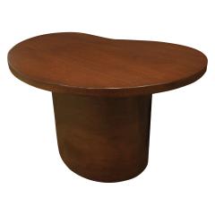 TH Robsjohn Gibbings Kidney Shaped Side Table in Walnut Attributed to T H Robsjohn Gibbings 1950s - 1052189