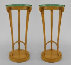 TH Robsjohn Gibbings Pair of American Art Moderne Sycamore Pedestals - 471119