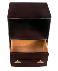 TH Robsjohn Gibbings T H Robsjohn Gibbings Walnut Nightstands with a Shelf and Drawer for Widdicomb - 711647