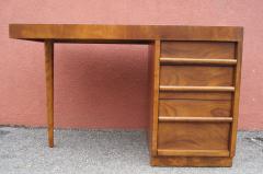 TH Robsjohn Gibbings Walnut Desk by T H Robsjohn Gibbings for Widdicomb - 1077124