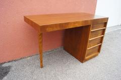 TH Robsjohn Gibbings Walnut Desk by T H Robsjohn Gibbings for Widdicomb - 1077129