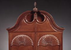 THE CALEB GARDNER FAMILY CHIPPENDALE TWO SHELL BONNET TOP SECRETARY - 4126693