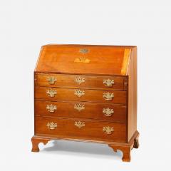 TRANSITIONAL CHIPPENDALE SLANT FRONT DESK INLAID WITH A FAN - 3053070