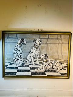 TRIO OF DALMATIANS MODERN GUSTAVIAN PAINTING - 2257528