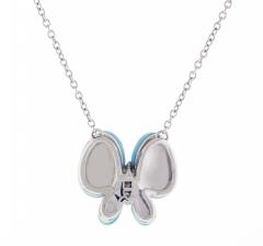 TURQUOISE BUTTERFLY AND DIAMOND NECKLACE - 3744113