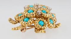 TURTLE BROOCH WITH TURQUOISE AND DIAMONDS - 2739320