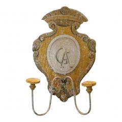 TUSCAN HAND PAINTED 2 LITE WALL SCONCES FROM SIENA ITALY - 797719