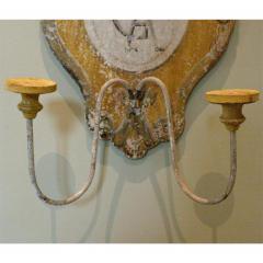 TUSCAN HAND PAINTED 2 LITE WALL SCONCES FROM SIENA ITALY - 797722