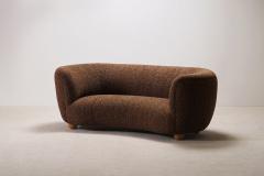 TWO SEAT DANISH CURVED SOFA 1940s - 4449622