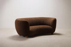 TWO SEAT DANISH CURVED SOFA 1940s - 4449623