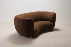 TWO SEAT DANISH CURVED SOFA 1940s - 4449627