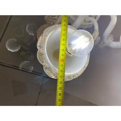 Table Lamp 5 Arms Murano Glass in White and Gold - 4460578