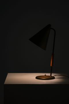 Table Lamp in Brass and Lacquer 1950s - 4555413