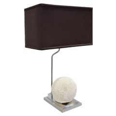 Table Lamp in Chrome with Brain Coral Formation 1970s - 1890814