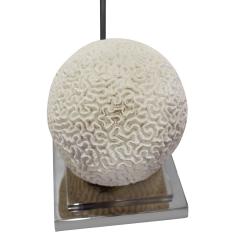 Table Lamp in Chrome with Brain Coral Formation 1970s - 1890818