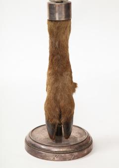 Table Lamp with Deer Hoof on Nickel Base - 1110518